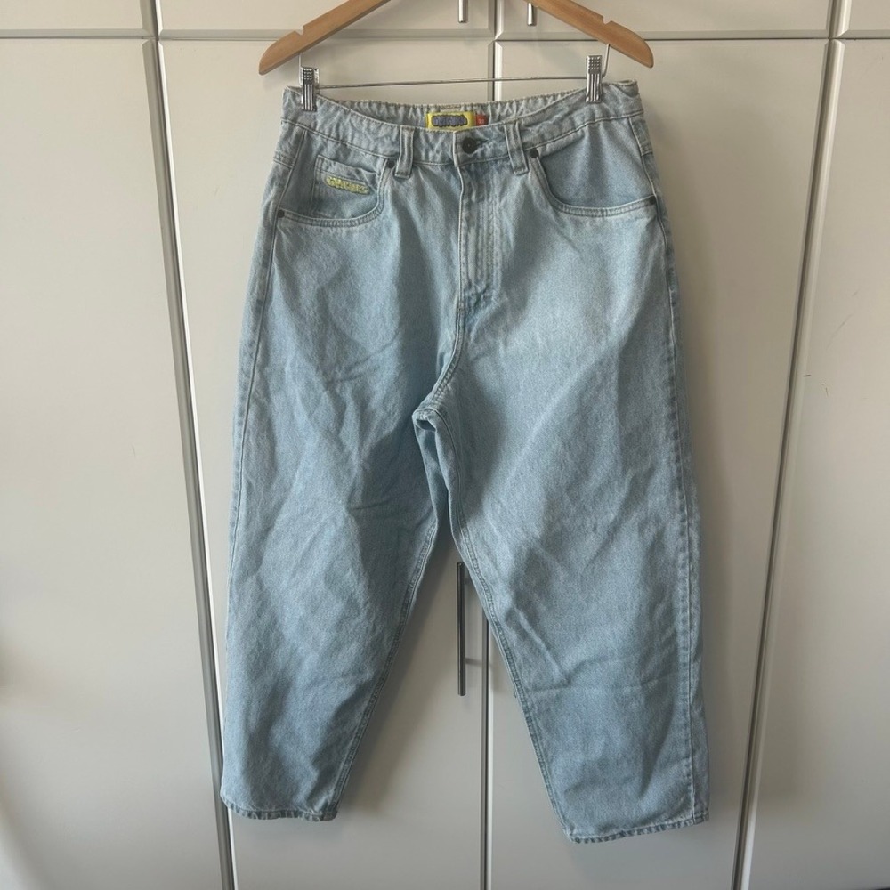 Empyre Loose Fit Skate Jeans Light Wash Blue Baggy Denim Mens 32 Streetwear